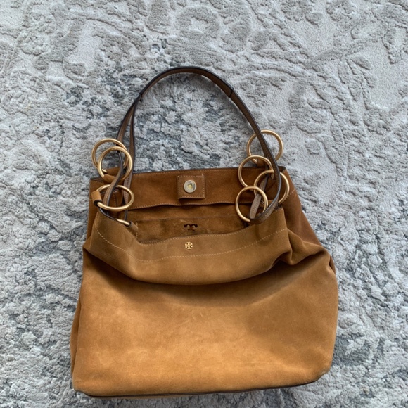 Tory Burch Farrah Tote in suede - Picture 11 of 16